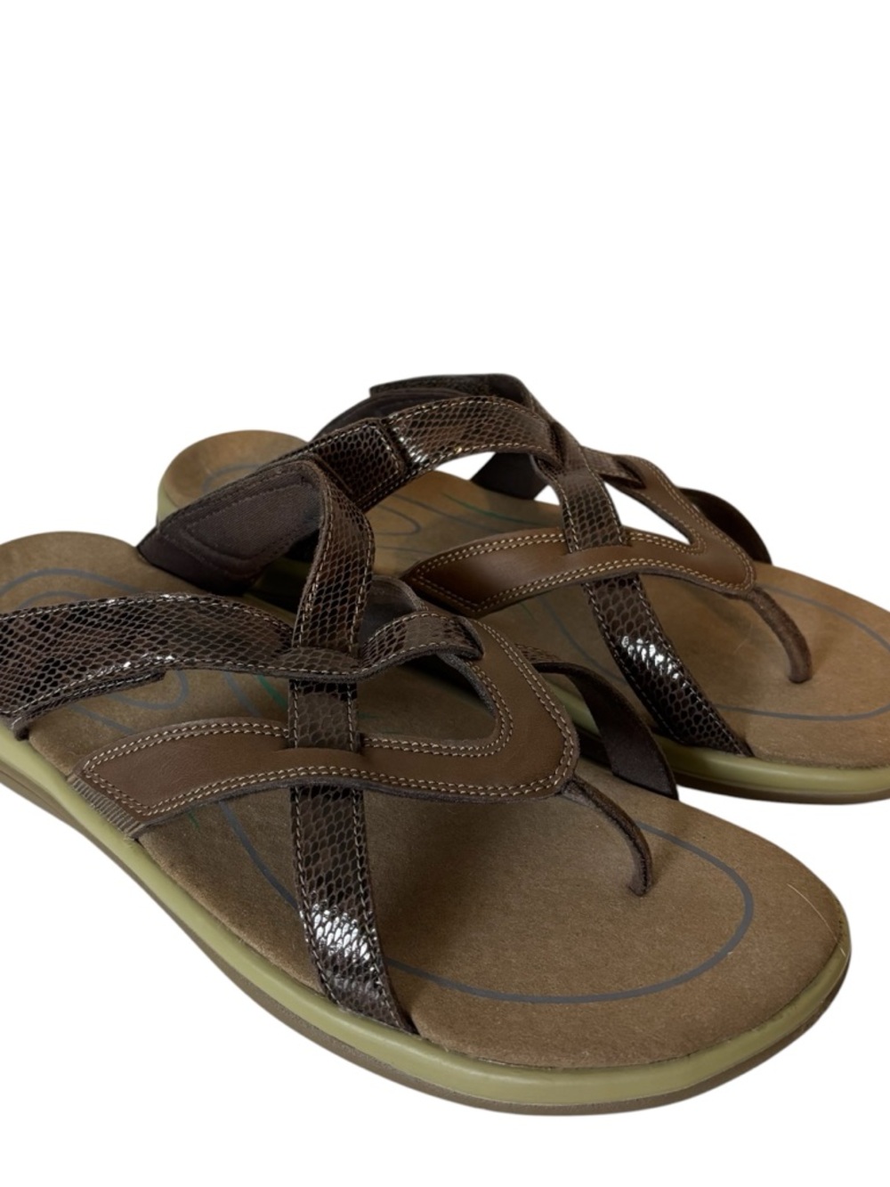 Orthofeet Clio Sandals Womens Size 10M Brown Orthotic Slip On - Picture 3 of 5